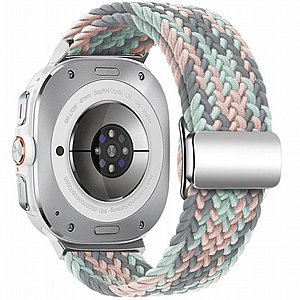 רצועת בד / ניילון מדגם Loop Magnetic Buckle Nylon Band מבית iBands לשעון חכם מדגם: Samsung Galaxy Watch Ultra 47mm (צבע Light Grey) רצועת בד / ניילון מדגם Loop Magnetic Buckle Nylon Band מבית iBands לשעון חכם מדגם: Samsung Galaxy Watch Ultra 47mm (צבע Light Grey)