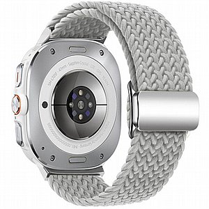 ����� �� / ������ ���� Loop Magnetic Buckle Nylon Band ���� iBands ����� ��� ����: Samsung Galaxy Watch Ultra 47mm (��� Denim Rainbow) 