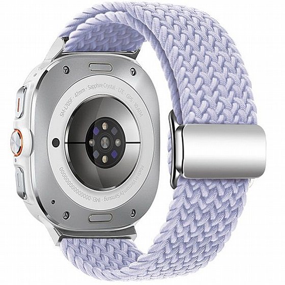 ����� �� / ������ ���� Loop Magnetic Buckle Nylon Band ���� iBands ����� ��� ����: Samsung Galaxy Watch Ultra 47mm (��� Fog Blue) 