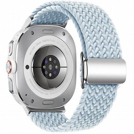 ����� �� / ������ ���� Loop Magnetic Buckle Nylon Band ���� iBands ����� ��� ����: Samsung Galaxy Watch Ultra 47mm (��� Space Grey) 