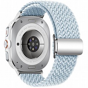 ����� �� / ������ ���� Loop Magnetic Buckle Nylon Band ���� iBands ����� ��� ����: Samsung Galaxy Watch Ultra 47mm (��� Space Grey) 