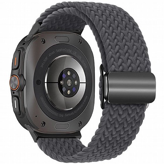����� �� / ������ ���� Loop Magnetic Buckle Nylon Band ���� iBands ����� ��� ����: Samsung Galaxy Watch Ultra 47mm (��� Starlight) 
