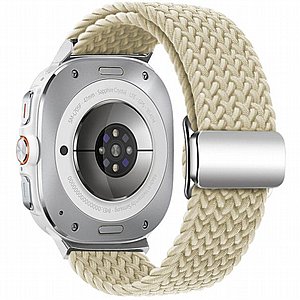 ����� �� / ������ ���� Loop Magnetic Buckle Nylon Band ���� iBands ����� ��� ����: Samsung Galaxy Watch Ultra 47mm (��� Starlight Black) 