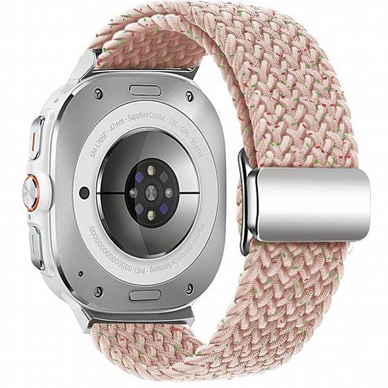 ����� �� / ������ ���� Loop Magnetic Buckle Nylon Band ���� iBands ����� ��� ����: Samsung Galaxy Watch Ultra 47mm (��� Violets) 