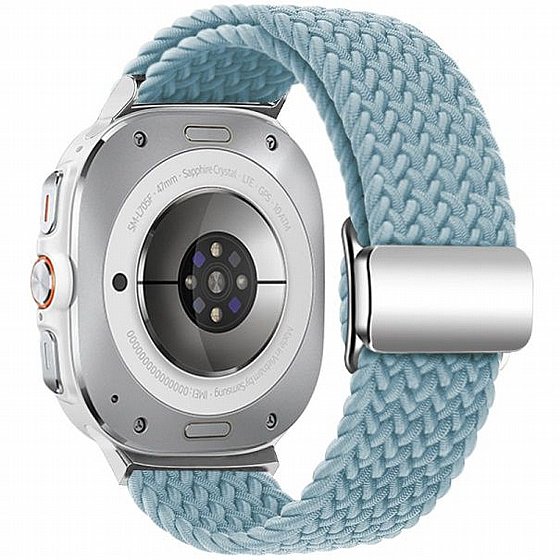����� �� / ������ ���� Loop Magnetic Buckle Nylon Band ���� iBands ����� ��� ����: Samsung Galaxy Watch Ultra 47mm (��� Smoke Purple) 