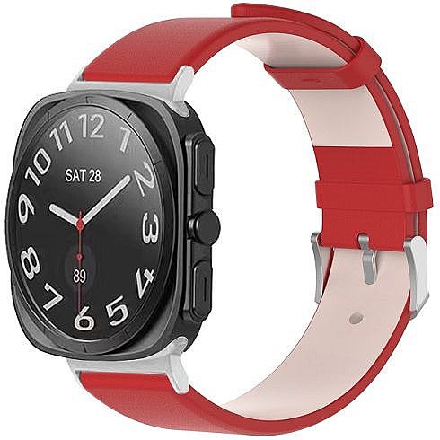����� ��� ���� Stainless Leather Band ���� iBands ����� ��� ����: Samsung Galaxy Watch Ultra 47mm (��� Black) 