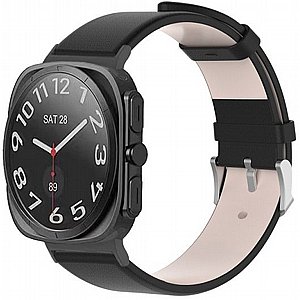 ����� ��� ���� Stainless Leather Band ���� iBands ����� ��� ����: Samsung Galaxy Watch Ultra 47mm (��� White) 