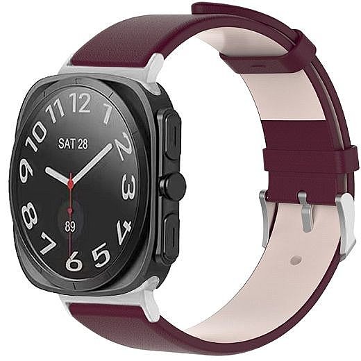 ����� ��� ���� Genuine Leather Band ���� iBands ����� ��� ����: Samsung Galaxy Watch Ultra 47mm (���  Brown) 