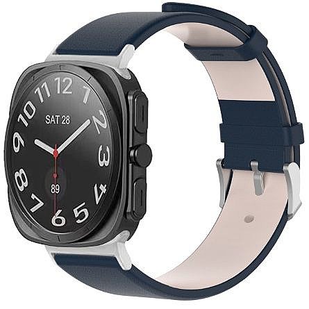 ����� ��� ���� Stainless Leather Band ���� iBands ����� ��� ����: Samsung Galaxy Watch Ultra 47mm (��� Red) 