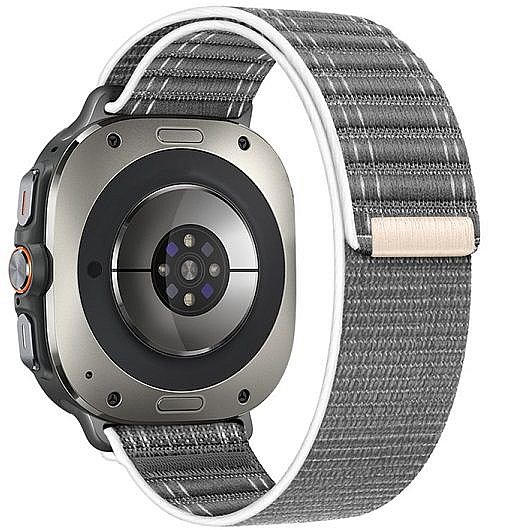 ����� �� / ������ ���� Texture Nylon Band ���� iBands ����� ��� ����: Samsung Galaxy Watch Ultra 47mm (��� Black) 
