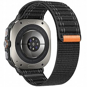 ����� �� / ������ ���� Texture Nylon Band ���� iBands ����� ��� ����: Samsung Galaxy Watch Ultra 47mm (��� Blue) 