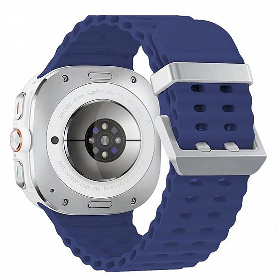 ����� ������� ����  Ocean Hole Dual Buckle Silicone Band ���� iBands ����� ��� ����: Samsung Galaxy Watch Ultra 47mm (��� Green/Silver) 