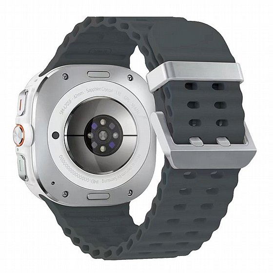 ����� ������� ����  Ocean Hole Dual Buckle Silicone Band ���� iBands ����� ��� ����: Samsung Galaxy Watch Ultra 47mm (��� Red/Silver) 