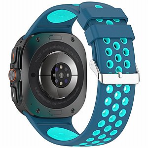 רצועת סיליקון מדגם Holes Silicone Band מבית iBands לשעון חכם מדגם: Samsung Galaxy Watch Ultra 47mm (צבע Blue/Yellow) רצועת סיליקון מדגם Holes Silicone Band מבית iBands לשעון חכם מדגם: Samsung Galaxy Watch Ultra 47mm (צבע Blue/Yellow)