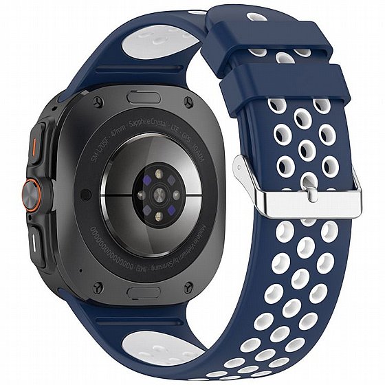 ����� ������� ����  Holes Silicone Band ���� iBands ����� ��� ����: Samsung Galaxy Watch Ultra 47mm (��� Green/Black) 