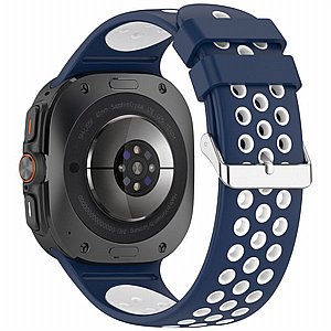 רצועת סיליקון מדגם Holes Silicone Band מבית iBands לשעון חכם מדגם: Samsung Galaxy Watch Ultra 47mm (צבע Green/Black) רצועת סיליקון מדגם Holes Silicone Band מבית iBands לשעון חכם מדגם: Samsung Galaxy Watch Ultra 47mm (צבע Green/Black)