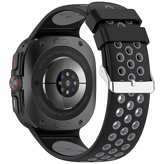 ����� ������� ����  Ocean Hole Dual Buckle Silicone Band ���� iBands ����� ��� ����: Samsung Galaxy Watch Ultra 47mm (��� Rock Blue) 