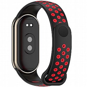 ����� ������� ���� Holes Color Silicone Band ���� iBands ����� ��� ����: Xiaomi Smart Band 8 (��� Blue/White)
