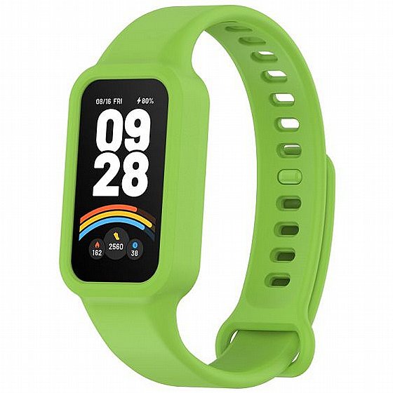 ����� ������� ���� Solid Color Silicone Band ���� iBands ����� ��� ����: Xiaomi Smart Band 9 Active (��� Green)