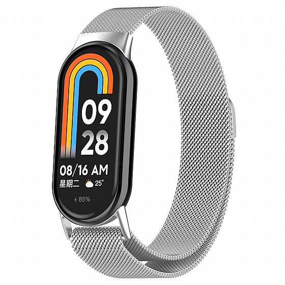 ����� ���� ���� lano Magnetic Steel Band ���� iBands ����� ��� ����: Xiaomi Smart Band 9 (��� Silver)