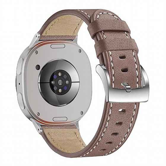 ����� ��� ���� Classic Round Leather Band ���� iBands (��� Brown) ����� ��� ����  Samsung Galaxy Watch 8 / Samsung Galaxy Watch 8 Classic