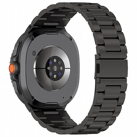 ����� ���� ���� Three Straps Steel Band ���� iBands (��� Black)  ������   ����� ��� ����  Samsung Galaxy Watch Ultra / Watch Ultra 2025