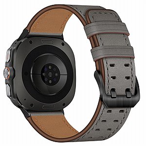����� ��� ���� Double Buckle Leather Band ���� iBands (��� Blue) ����� ��� ����  Samsung Galaxy Watch 8 / Samsung Galaxy Watch 8 Classic