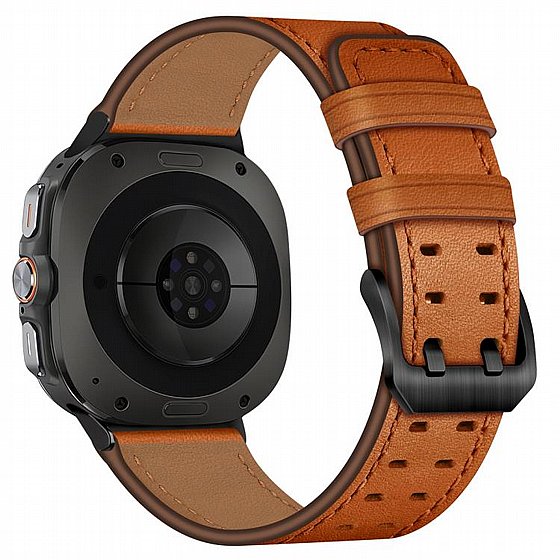 ����� ��� ���� Classic Round Leather Band ���� iBands (��� Black) ����� ��� ����  Samsung Galaxy Watch 8 / Samsung Galaxy Watch 8 Classic