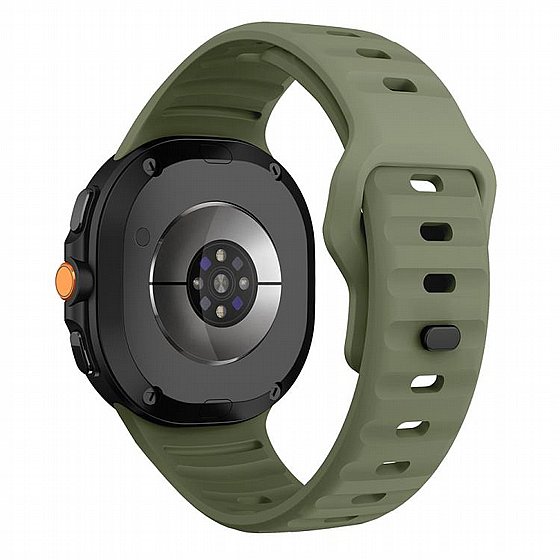 ����� ������� ����  Wave Reverse Silicone Band ���� iBands (��� White) ����� ��� ����  Samsung Galaxy Watch 8  / Samsung Galaxy Watch 8 Classic
