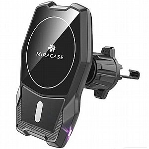 תושבת לרכב לטלפון סלולרי לפתח המזגן עם טעינה אלחוטי מדגם MQIWM-605 מבית Miracase תושבת לרכב לטלפון סלולרי לפתח המזגן עם טעינה אלחוטי מדגם MQIWM-605 מבית Miracase