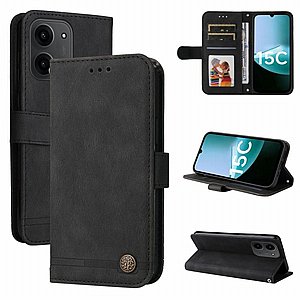 נרתיק עור מדגם Skin Pro מבית LaTera לטלפון סלולרי מדגם: Xiaomi Redmi 15C (צבע שחור) נרתיק עור מדגם Skin Pro מבית LaTera לטלפון סלולרי מדגם: Xiaomi Redmi 15C (צבע שחור)